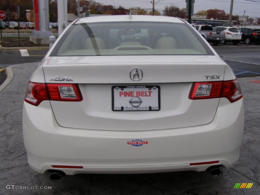 2009 TSX Sedan - Premium White Pearl / Taupe photo #6