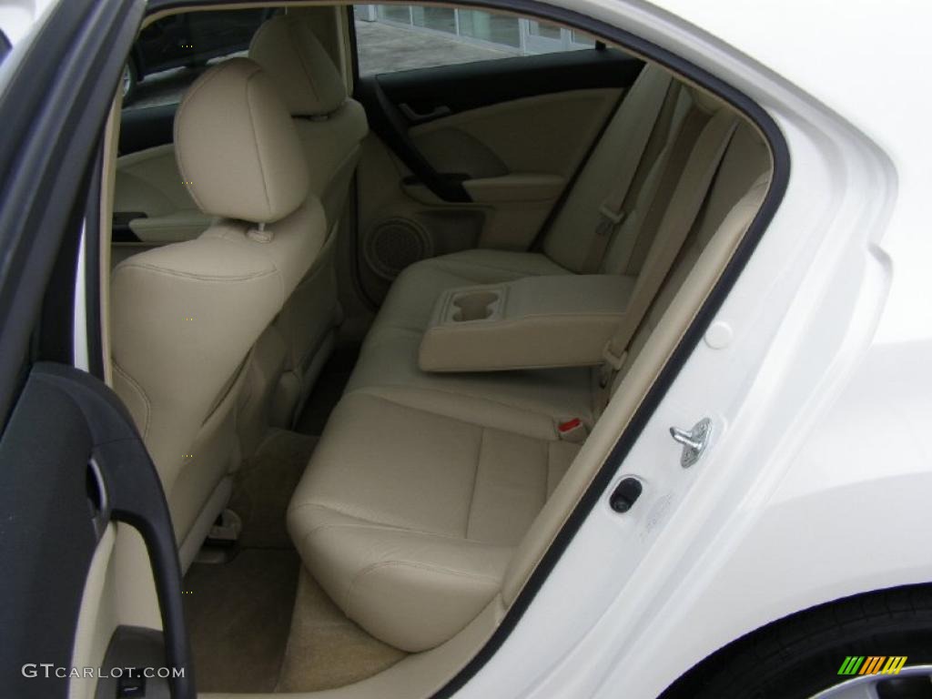 2009 TSX Sedan - Premium White Pearl / Taupe photo #7