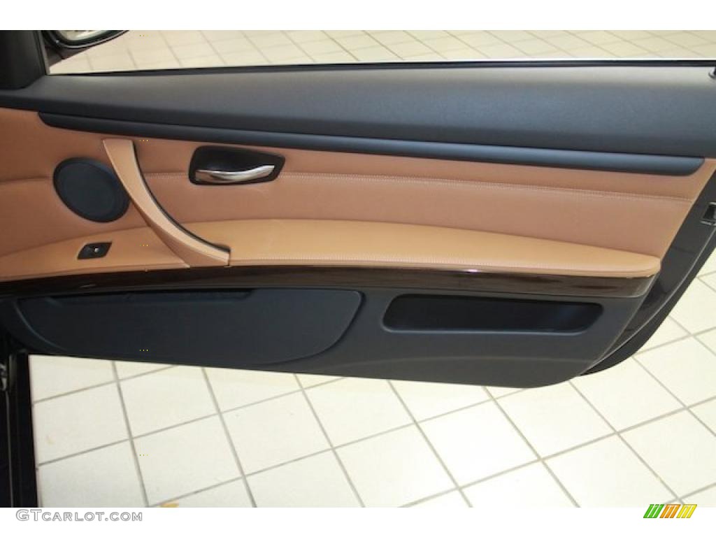 2010 BMW 3 Series 328i Convertible Saddle Brown Dakota Leather Door Panel Photo #40059971