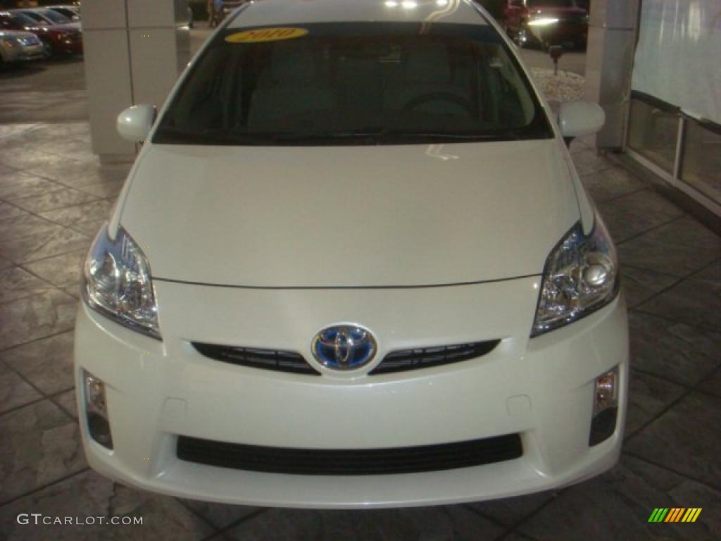 2010 Prius Hybrid III - Blizzard White Pearl / Misty Gray photo #3
