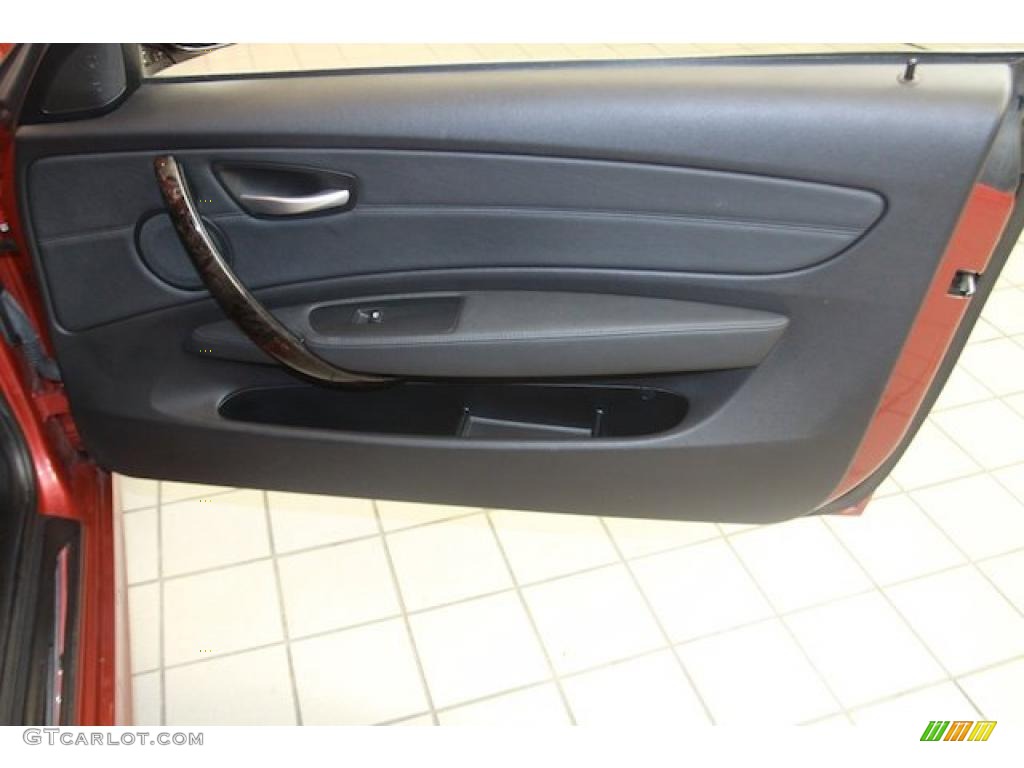 2008 BMW 1 Series 128i Coupe Black Door Panel Photo #40061971