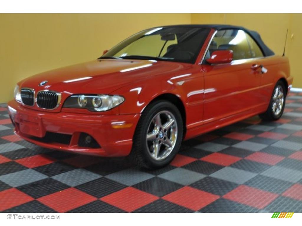 2005 3 Series 325i Convertible - Electric Red / Sand photo #2