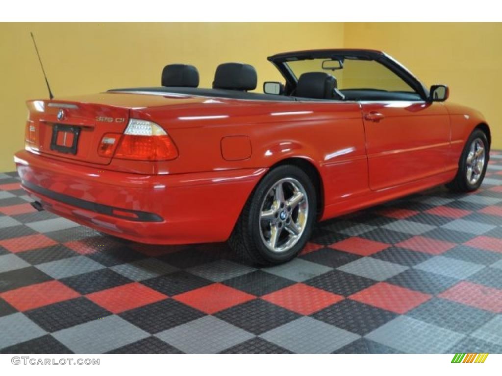 2005 3 Series 325i Convertible - Electric Red / Sand photo #6