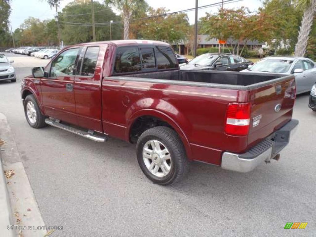 Dark Toreador Red Metallic 2004 Ford F150 Lariat SuperCab Exterior Photo #40066583