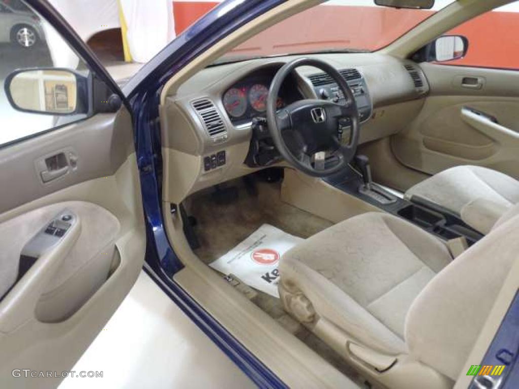 Beige Interior 2002 Honda Civic EX Coupe Photo #40066911