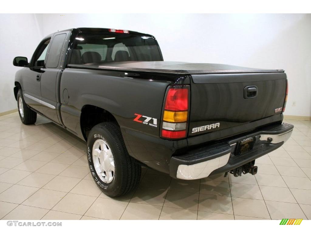 2005 Sierra 1500 Z71 Extended Cab 4x4 - Onyx Black / Dark Pewter photo #5