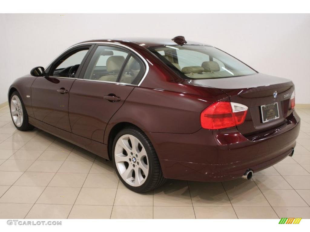 2008 3 Series 335xi Sedan - Barbera Red Metallic / Beige photo #5