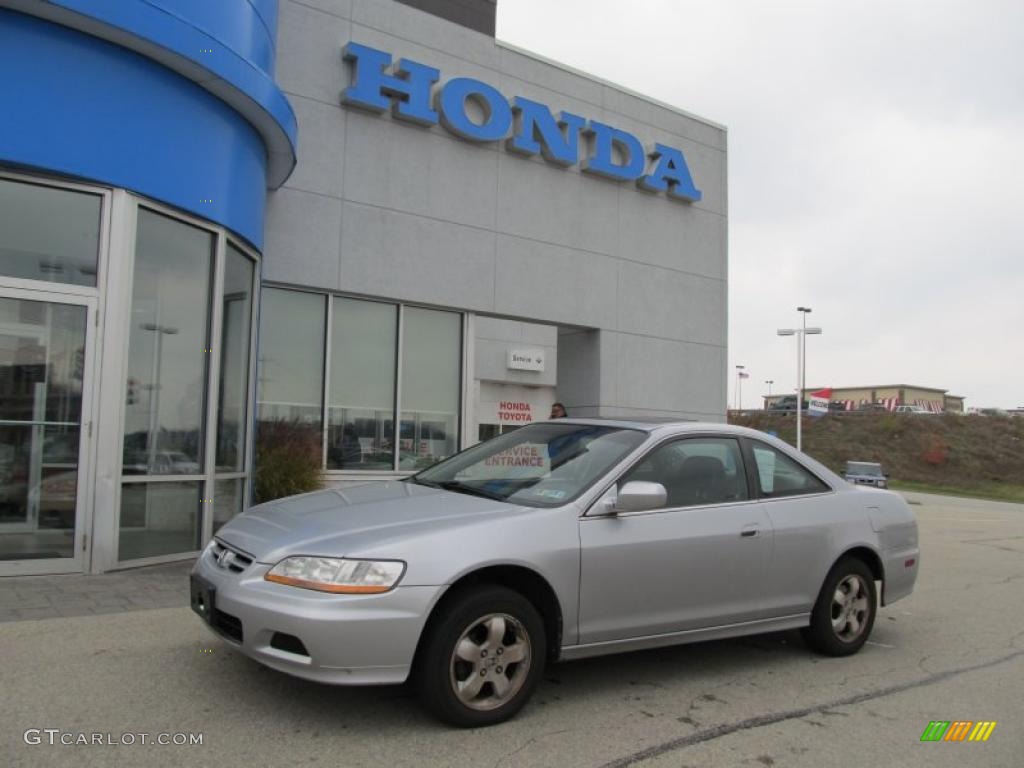 2002 Accord EX Coupe - Satin Silver Metallic / Charcoal photo #1