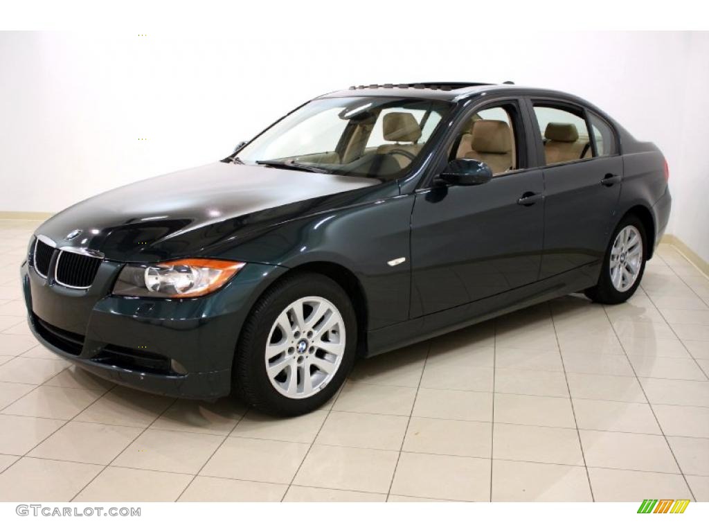 2006 3 Series 325xi Sedan - Deep Green Metallic / Beige Dakota Leather photo #3