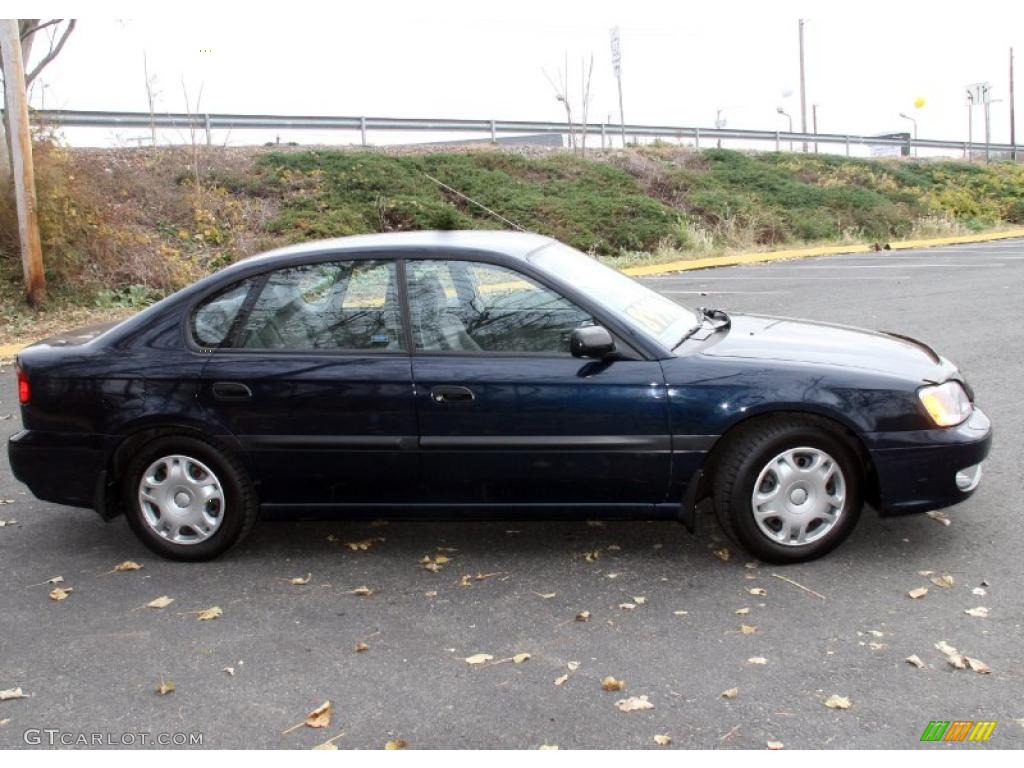 2001 Legacy L Sedan - Deep Sapphire Blue Pearl / Gray photo #4