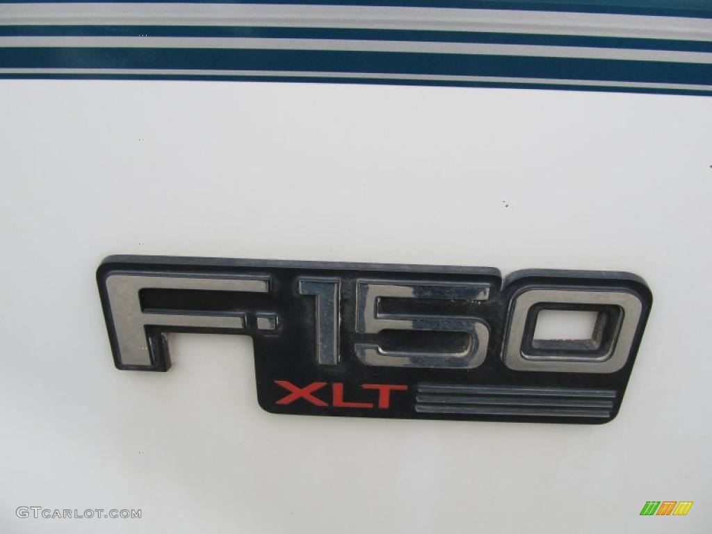1996 F150 XLT Regular Cab 4x4 - Reef Blue Metallic / Opal Grey photo #11