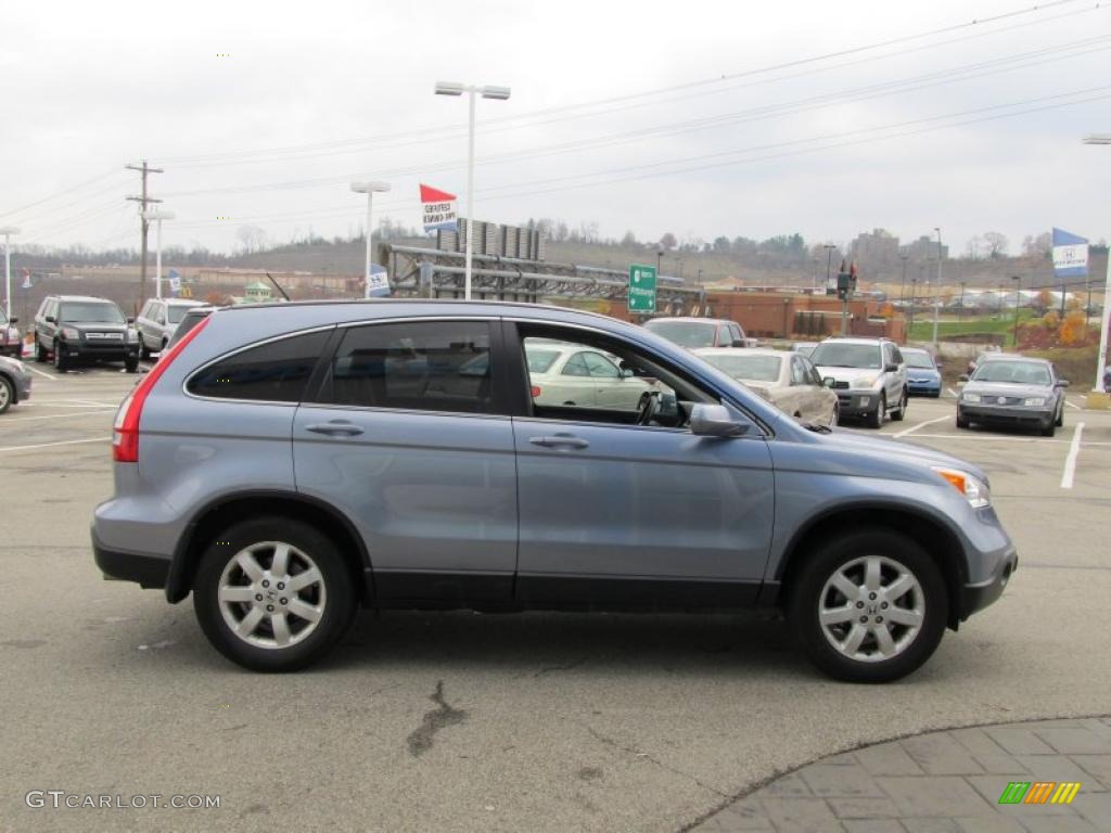 2007 CR-V EX-L 4WD - Glacier Blue Metallic / Gray photo #7