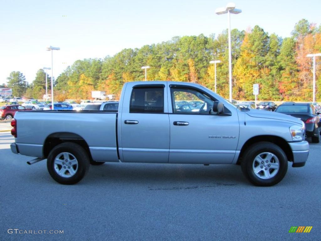 2007 Ram 1500 SLT Quad Cab - Bright Silver Metallic / Medium Slate Gray photo #6