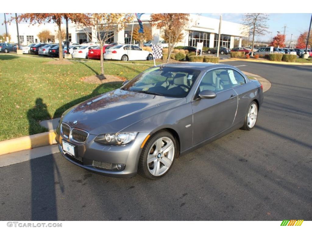 2009 3 Series 335i Convertible - Space Grey Metallic / Grey photo #2