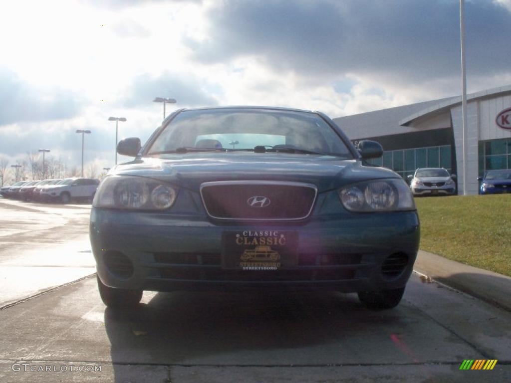 2001 Elantra GLS - Ocean Blue / Beige photo #2