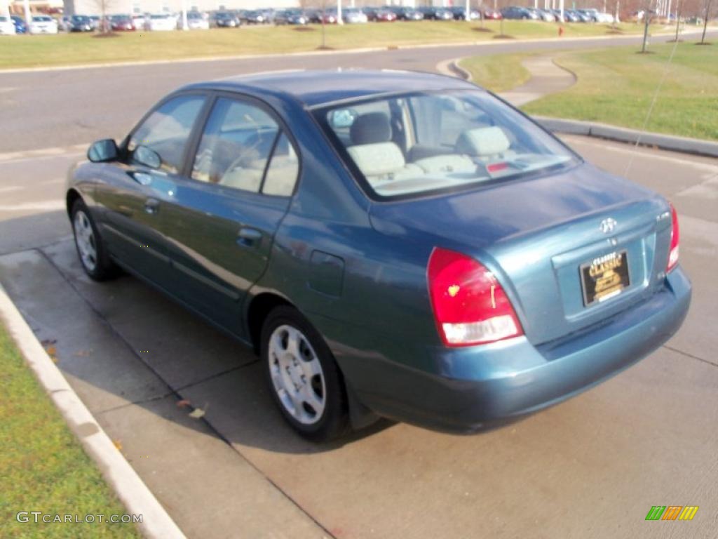 2001 Elantra GLS - Ocean Blue / Beige photo #4