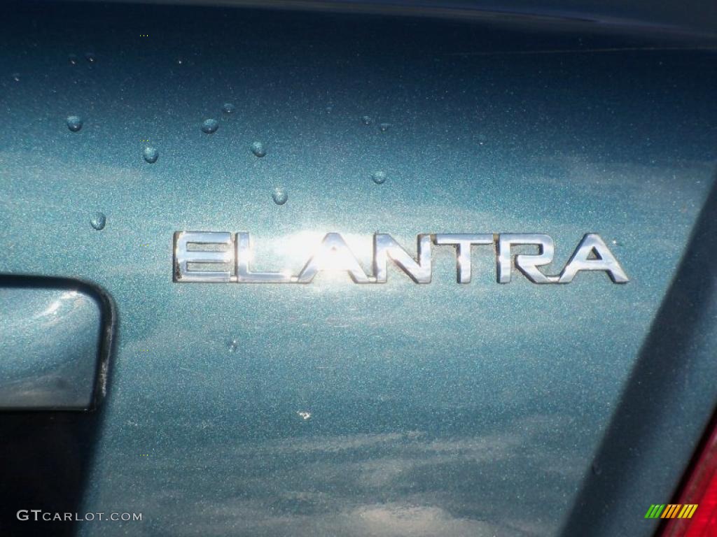 2001 Elantra GLS - Ocean Blue / Beige photo #8