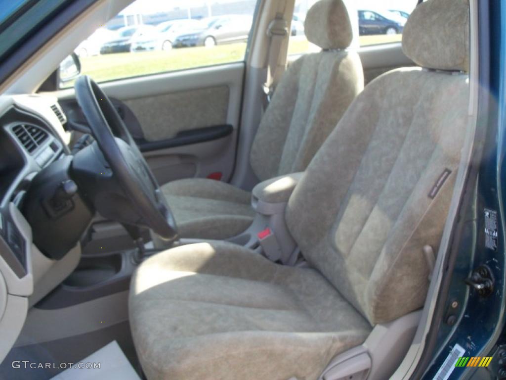2001 Elantra GLS - Ocean Blue / Beige photo #15