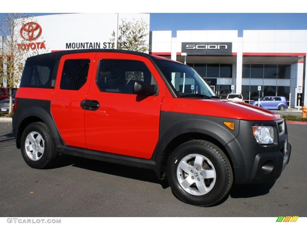 2005 Element EX AWD - Rallye Red / Black/Gray photo #1