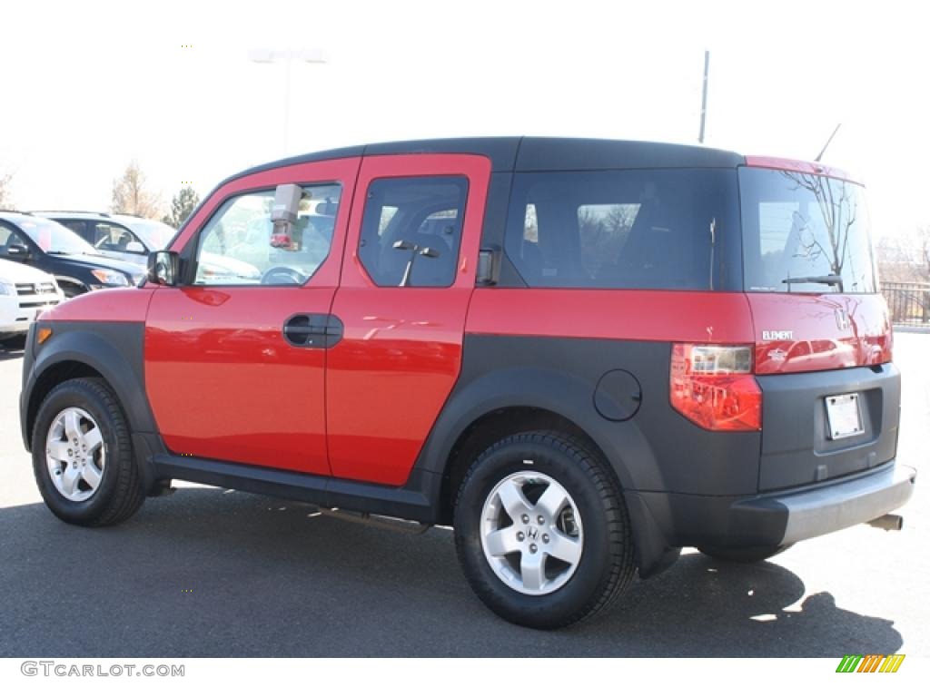 2005 Element EX AWD - Rallye Red / Black/Gray photo #4