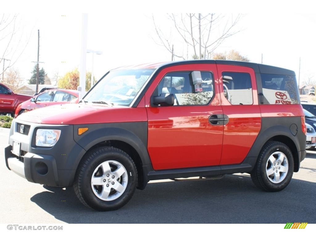 2005 Element EX AWD - Rallye Red / Black/Gray photo #5