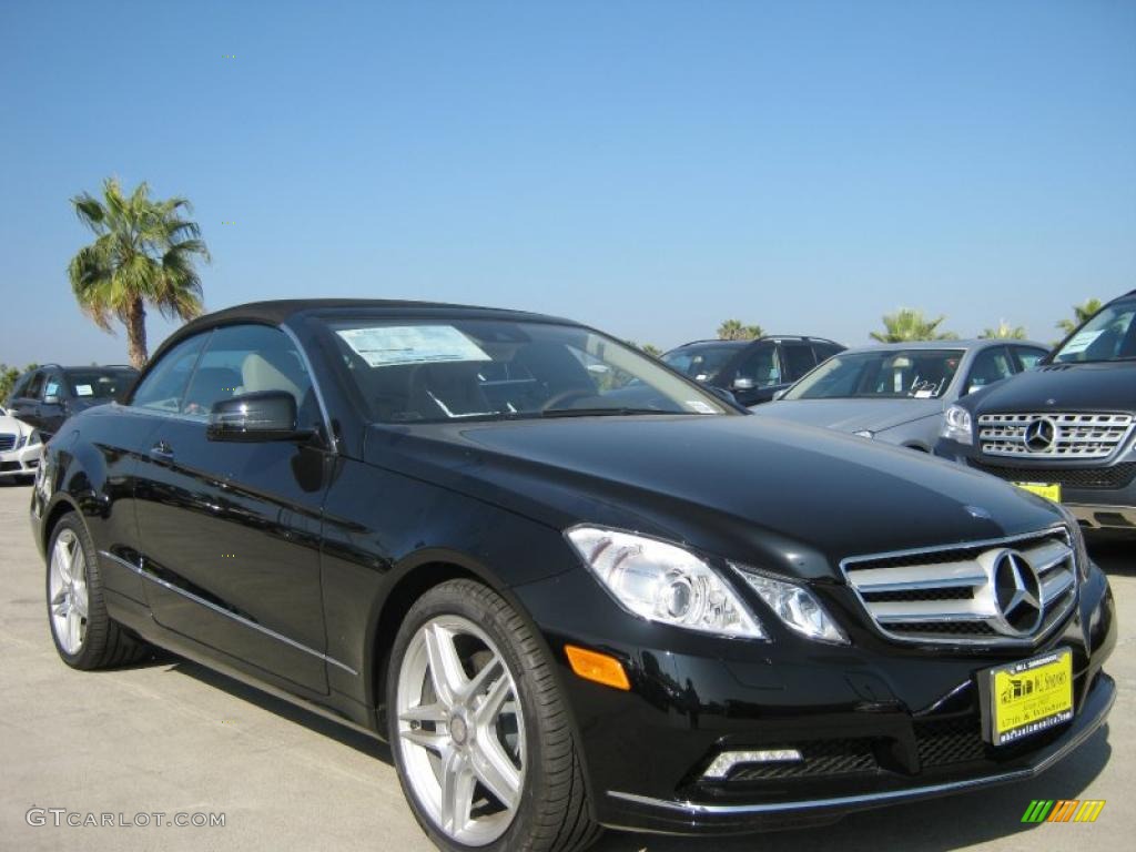 Black 2011 Mercedes-Benz E 350 Cabriolet Exterior Photo #40079761