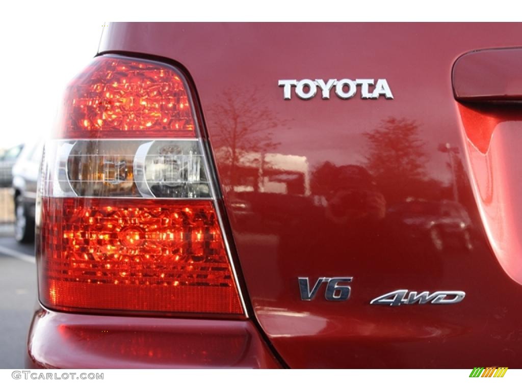 2007 Highlander V6 4WD - Maroon / Ivory Beige photo #30