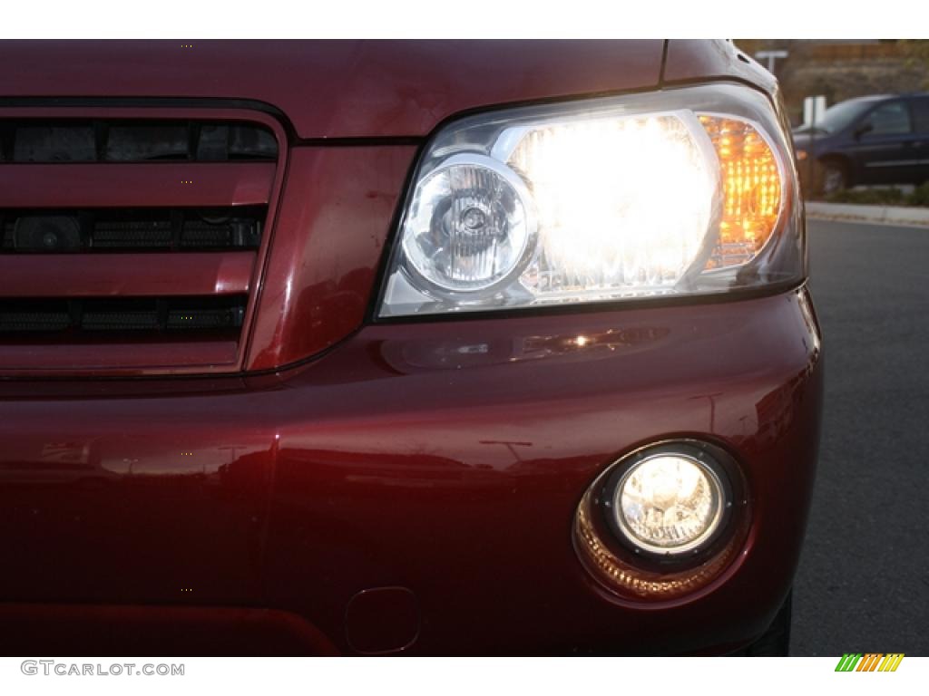2007 Highlander V6 4WD - Maroon / Ivory Beige photo #33