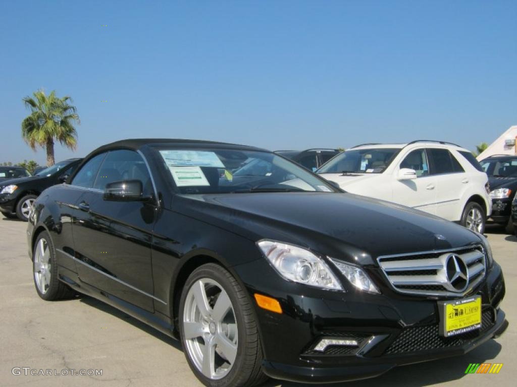 2011 E 550 Cabriolet - Black / Black photo #1