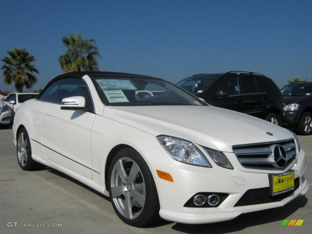 2011 E 550 Cabriolet - Diamond White Metallic / Black photo #1