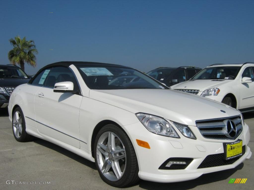 2011 E 550 Cabriolet - Diamond White Metallic / Black photo #1