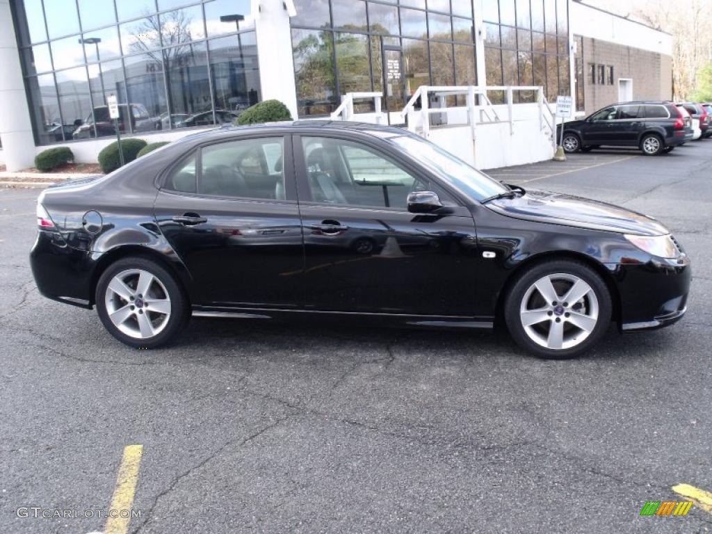 Black 2009 Saab 9-3 2.0T Sport Sedan Exterior Photo #40082655