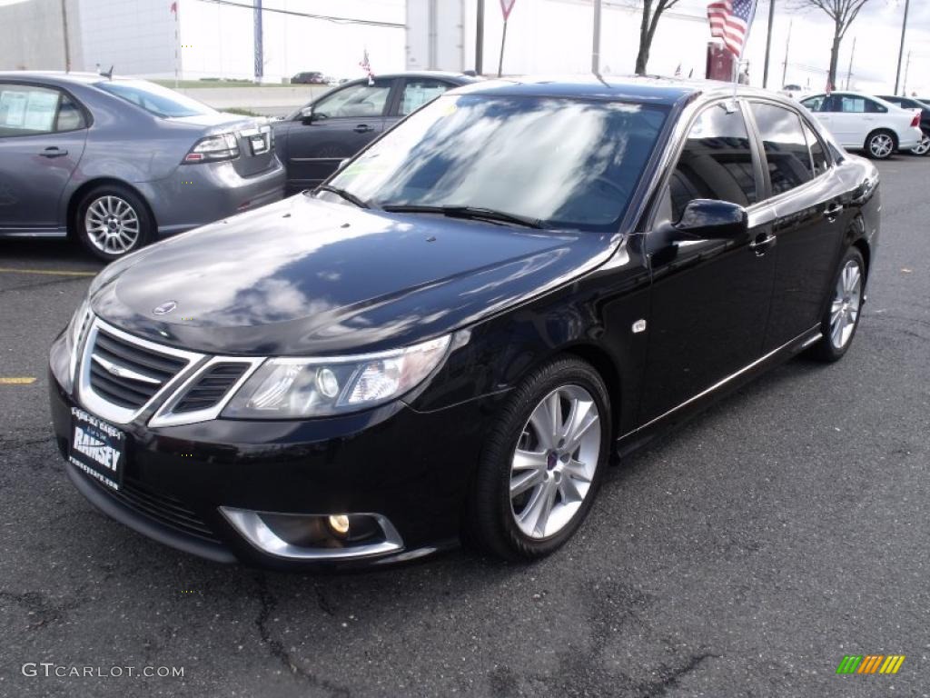 Black 2008 Saab 9-3 Aero Sport Sedan Exterior Photo #40083395