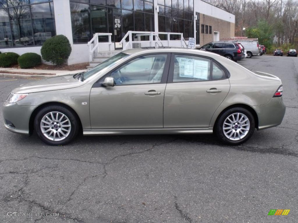Pepper Green Metallic 2008 Saab 9-3 2.0T Sport Sedan Exterior Photo #40083671