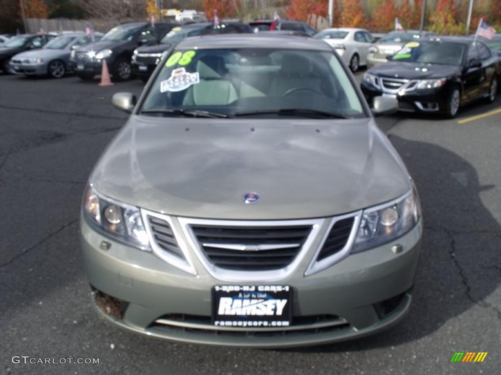 2008 9-3 2.0T Sport Sedan - Pepper Green Metallic / Parchment photo #8