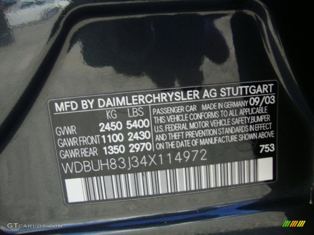 2004 E Color Code 753 for Tectite Grey Metallic Photo #40087659