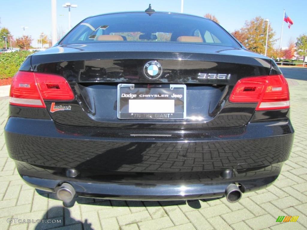 2007 3 Series 335i Coupe - Jet Black / Saddle Brown/Black photo #5