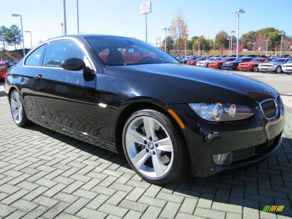 2007 3 Series 335i Coupe - Jet Black / Saddle Brown/Black photo #8
