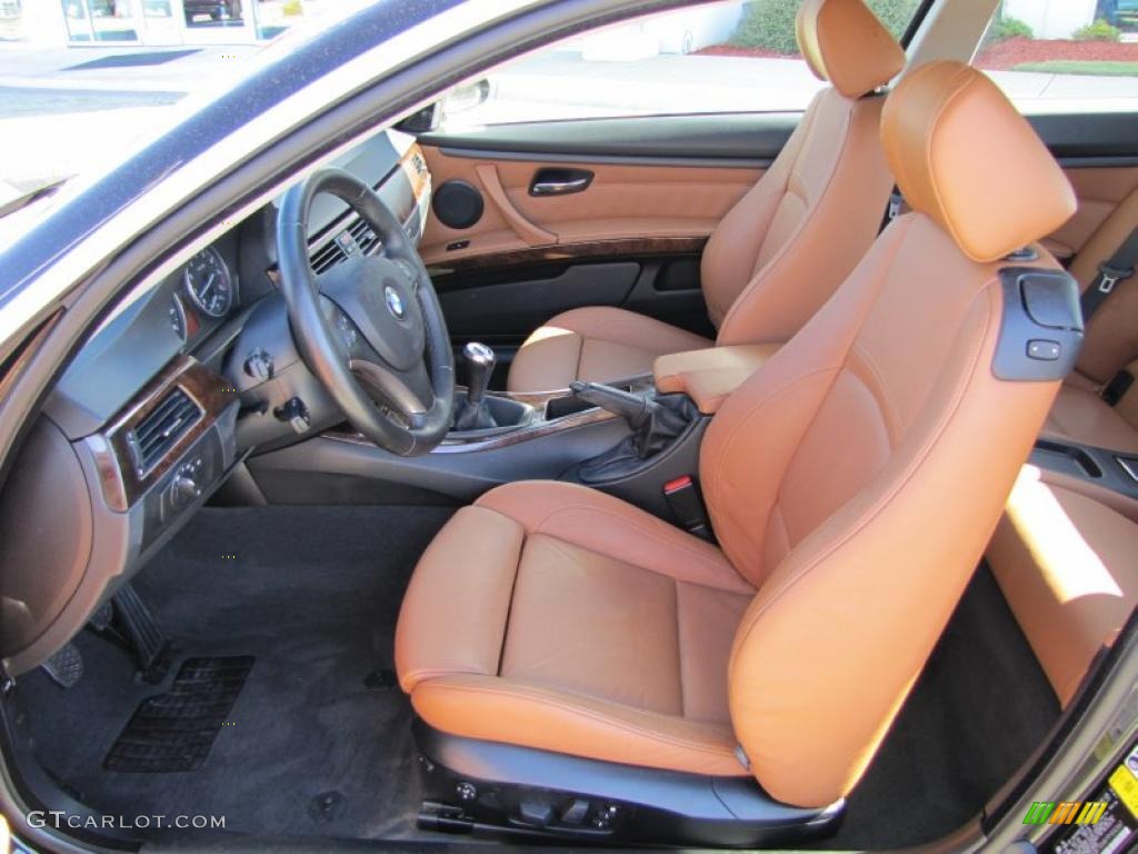 2007 3 Series 335i Coupe - Jet Black / Saddle Brown/Black photo #11