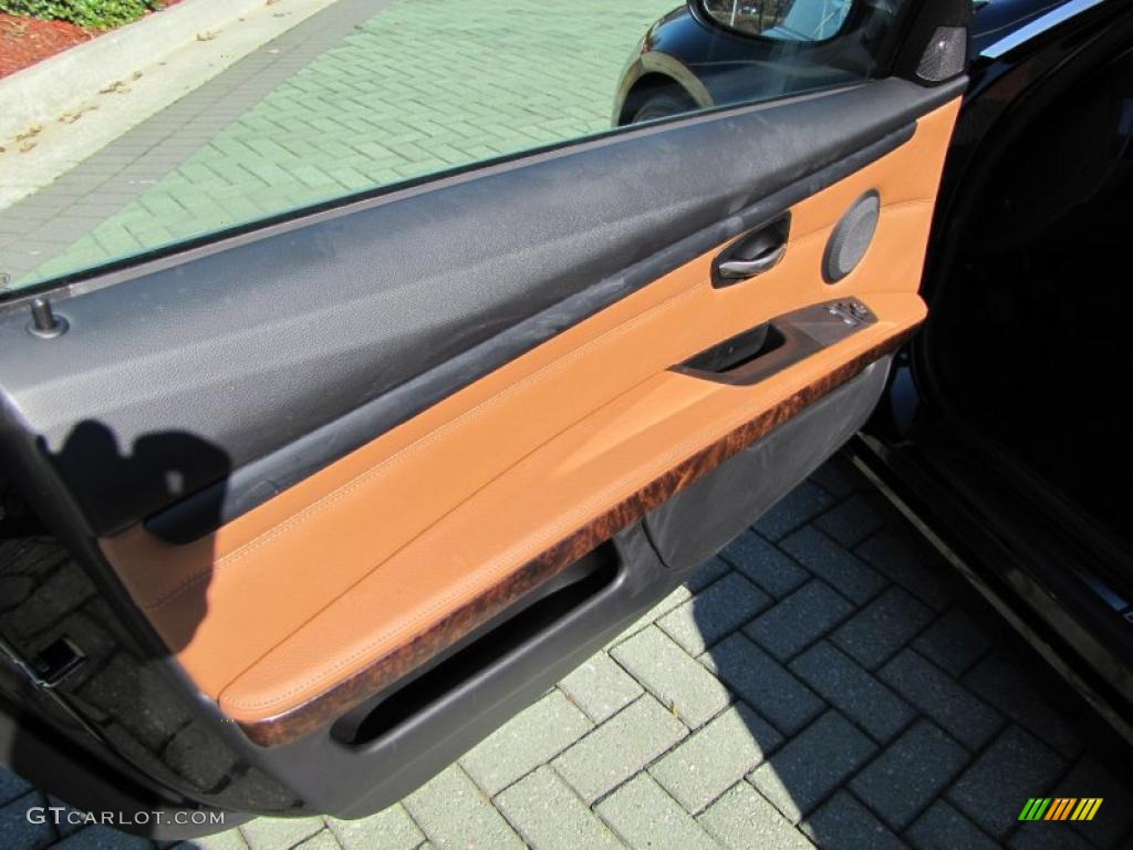 2007 3 Series 335i Coupe - Jet Black / Saddle Brown/Black photo #12