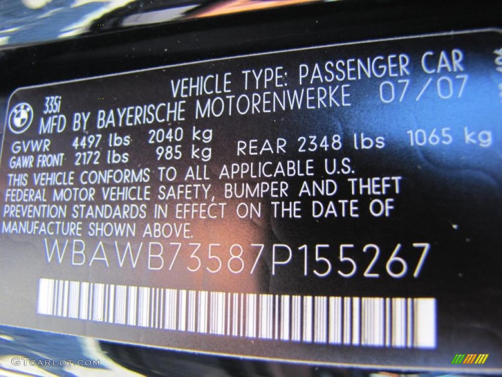 2007 3 Series 335i Coupe - Jet Black / Saddle Brown/Black photo #29