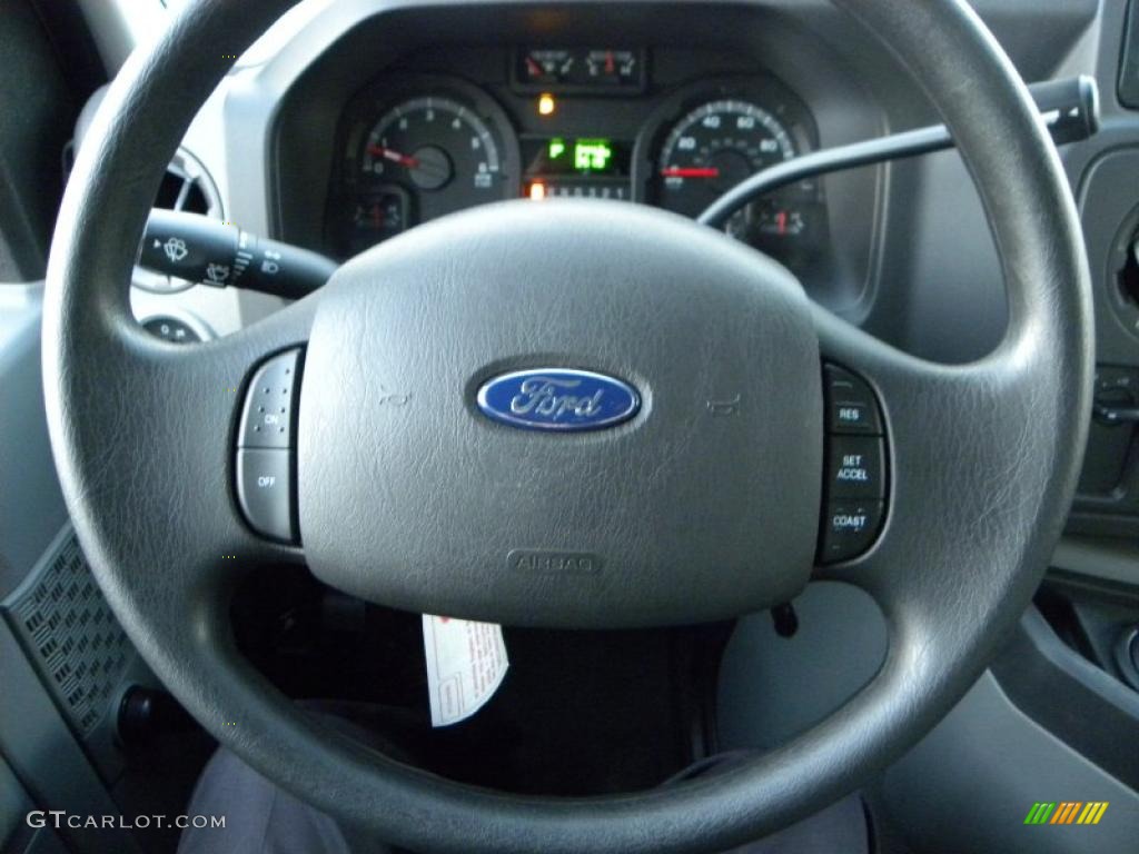 2010 Ford E Series Cutaway E350 Commercial Moving Van Medium Flint Steering Wheel Photo #40093449