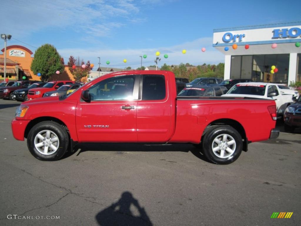 Red Alert 2008 Nissan Titan SE King Cab Exterior Photo #40093847