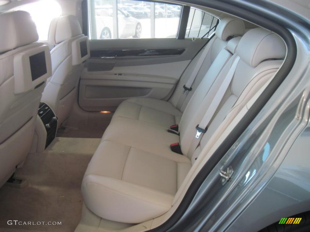 Oyster Nappa Leather Interior 2011 BMW 7 Series 750Li Sedan Photo #40094379