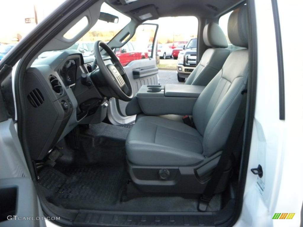 Steel Gray Interior 2011 Ford F250 Super Duty XL Regular Cab Chassis Photo #40096173