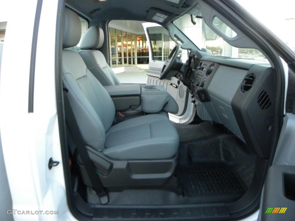 Steel Gray Interior 2011 Ford F250 Super Duty XL Regular Cab Chassis Photo #40096189