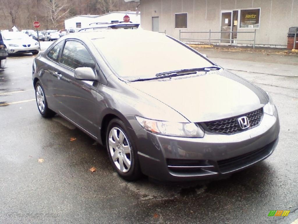 2010 Civic LX Coupe - Polished Metal Metallic / Gray photo #1