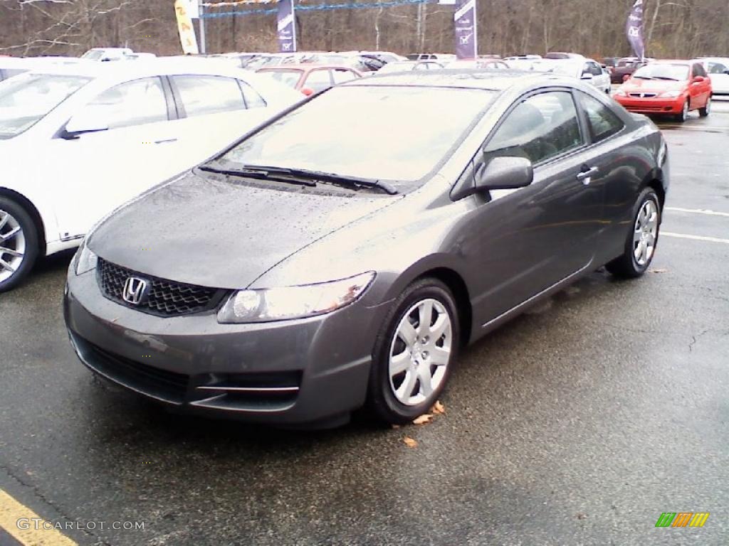 2010 Civic LX Coupe - Polished Metal Metallic / Gray photo #2