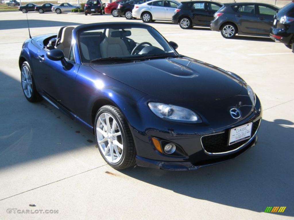 Stormy Blue Mica 2011 Mazda MX-5 Miata Grand Touring Hard Top Roadster Exterior Photo #40100495