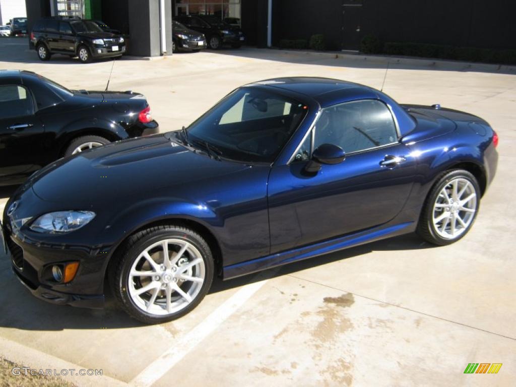 Stormy Blue Mica 2011 Mazda MX-5 Miata Grand Touring Hard Top Roadster Exterior Photo #40100527